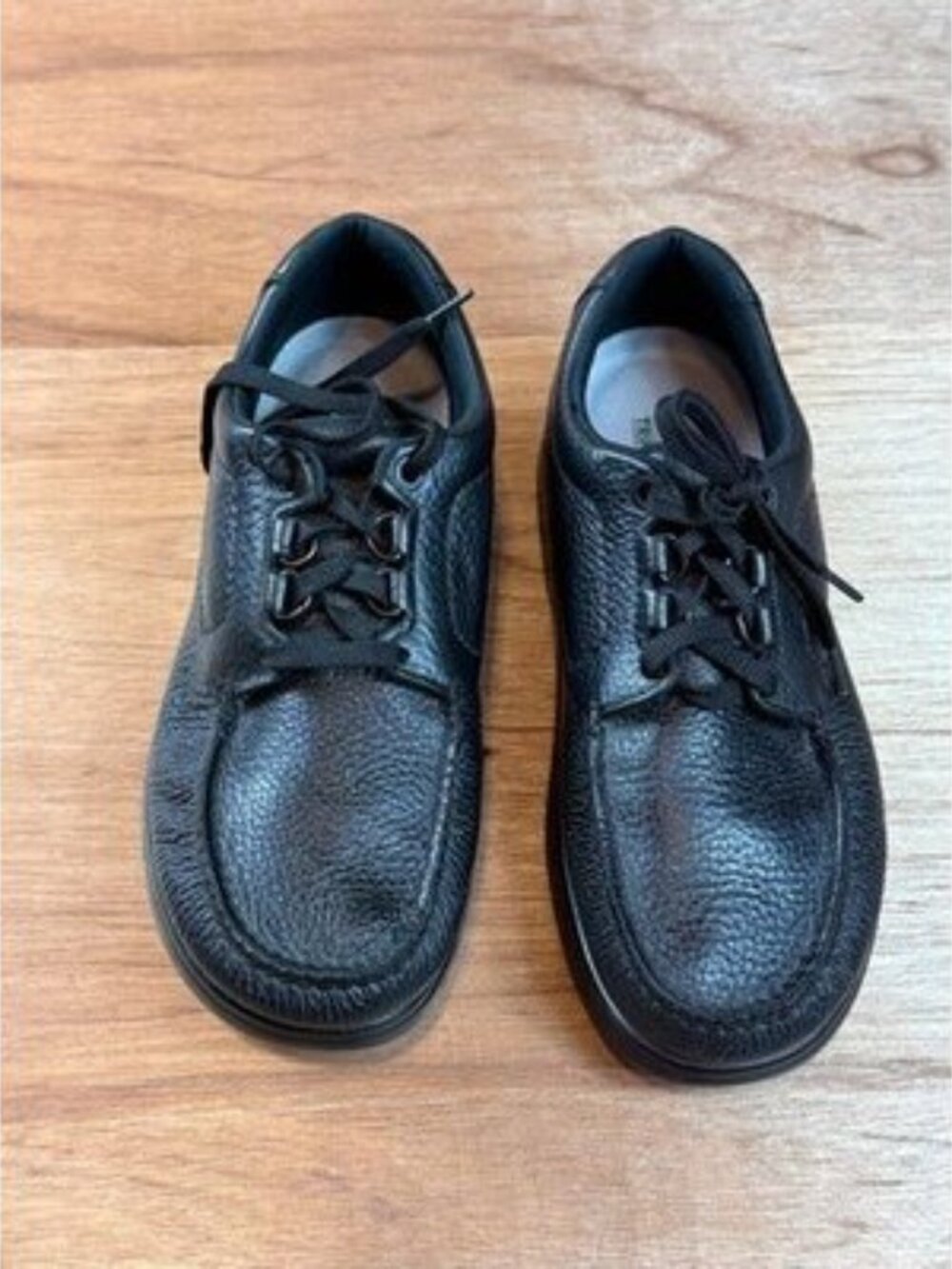 SAS Tripad Comfort Black Pebbled Leather Moc Toe Lace Up Shoes 8.5 N USA